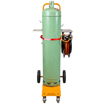 932+ V.03+ Gas bottle trolley with shelf & hose reel (New)