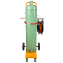 932+ V.03+ Gas bottle trolley with shelf & hose reel (New)