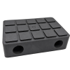 Rubber block with double drilling (Calpack V2)