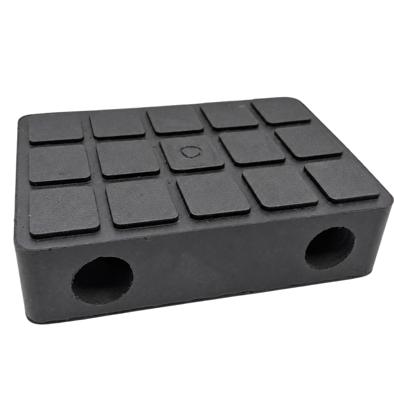 Rubber block with double drilling (Calpack V2)