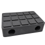 Rubber block with double drilling (Calpack V2)