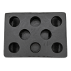 Rubber block with double drilling (Calpack V2)