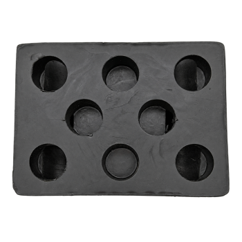 Rubber block with double drilling (Calpack V2)