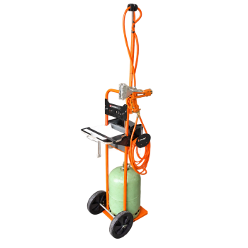 936+ Gas Bottle Trolley with Arm + Shelf (11-30lbs. Tanks)